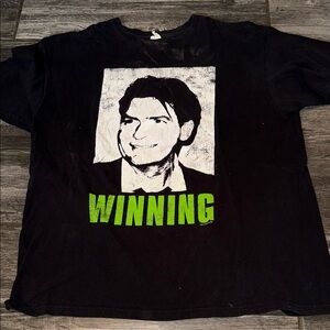 Charlie sheen Winning vintage 2011 men’s X shirt two 2  1/2 men tv show